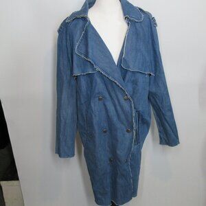 Cache Cache Happy Denim Knee Length Coat/Dress Size 170/92A = Size Large